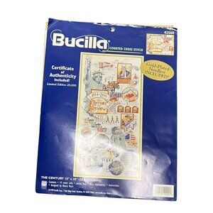 Bucilla Counted Cross Stitch The Century 10" x 20" #42560 OPEN PACKAGE NO NEEDLE